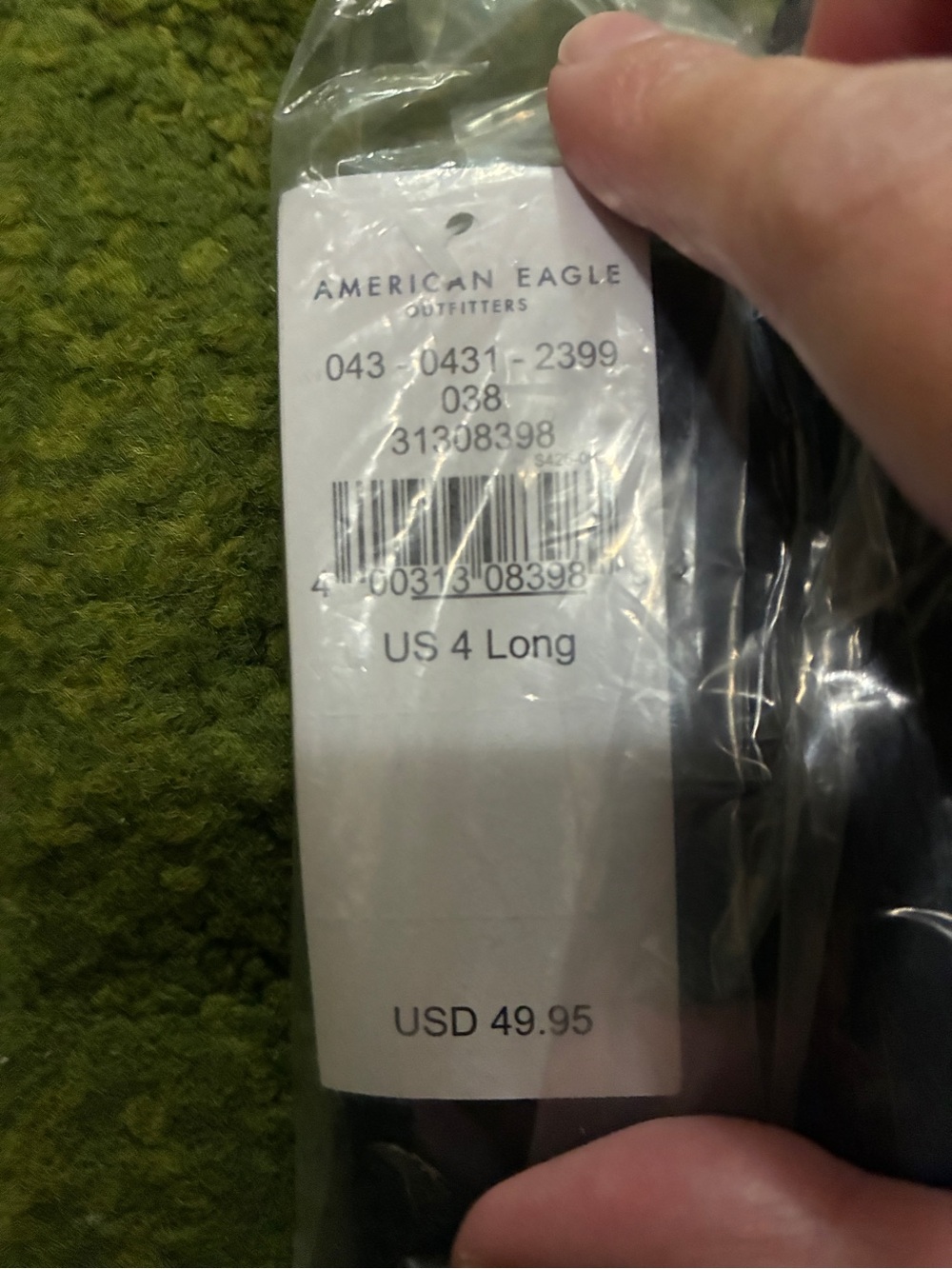 NWT Discontinued AE Black Low-Rise Ripped Skinny Jeans - Picture 3 of 7